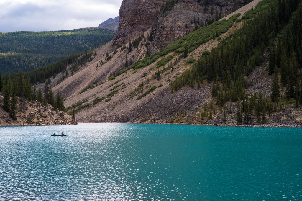 Evergreen Lake Colorado surrounded by mountains